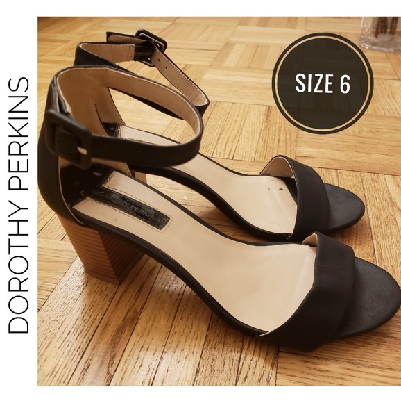 Dorothy Perkins Shoes - Dorothy Perkins heeled black sandals | size 6